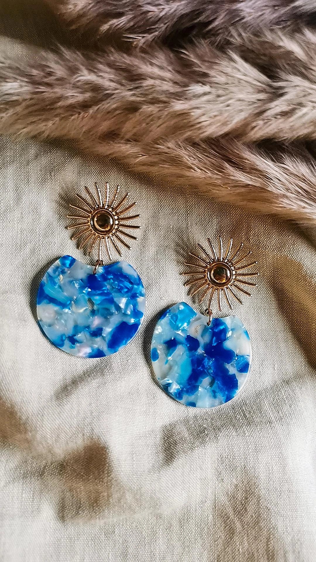 Boucles d'oreilles en acétate "Sofia"