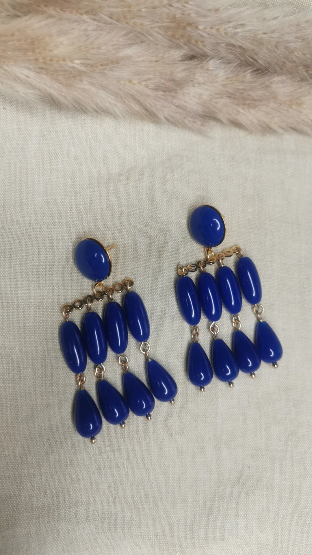 Boucles d'oreilles bleu royal "Eva"
