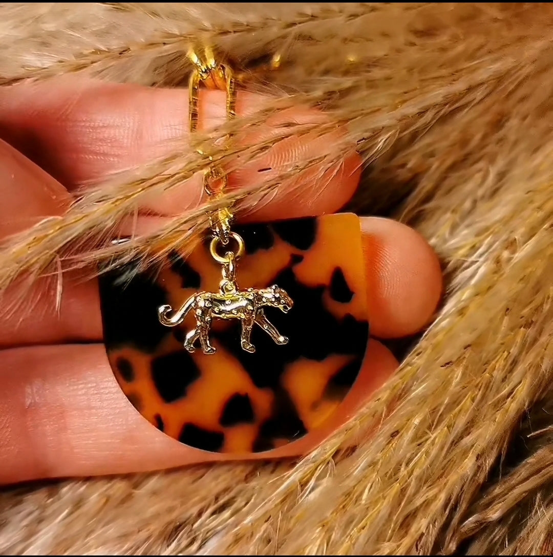 ✨Collier Bohème chic Sauvage - Plaqué or 24 k &écaille de tortue✨