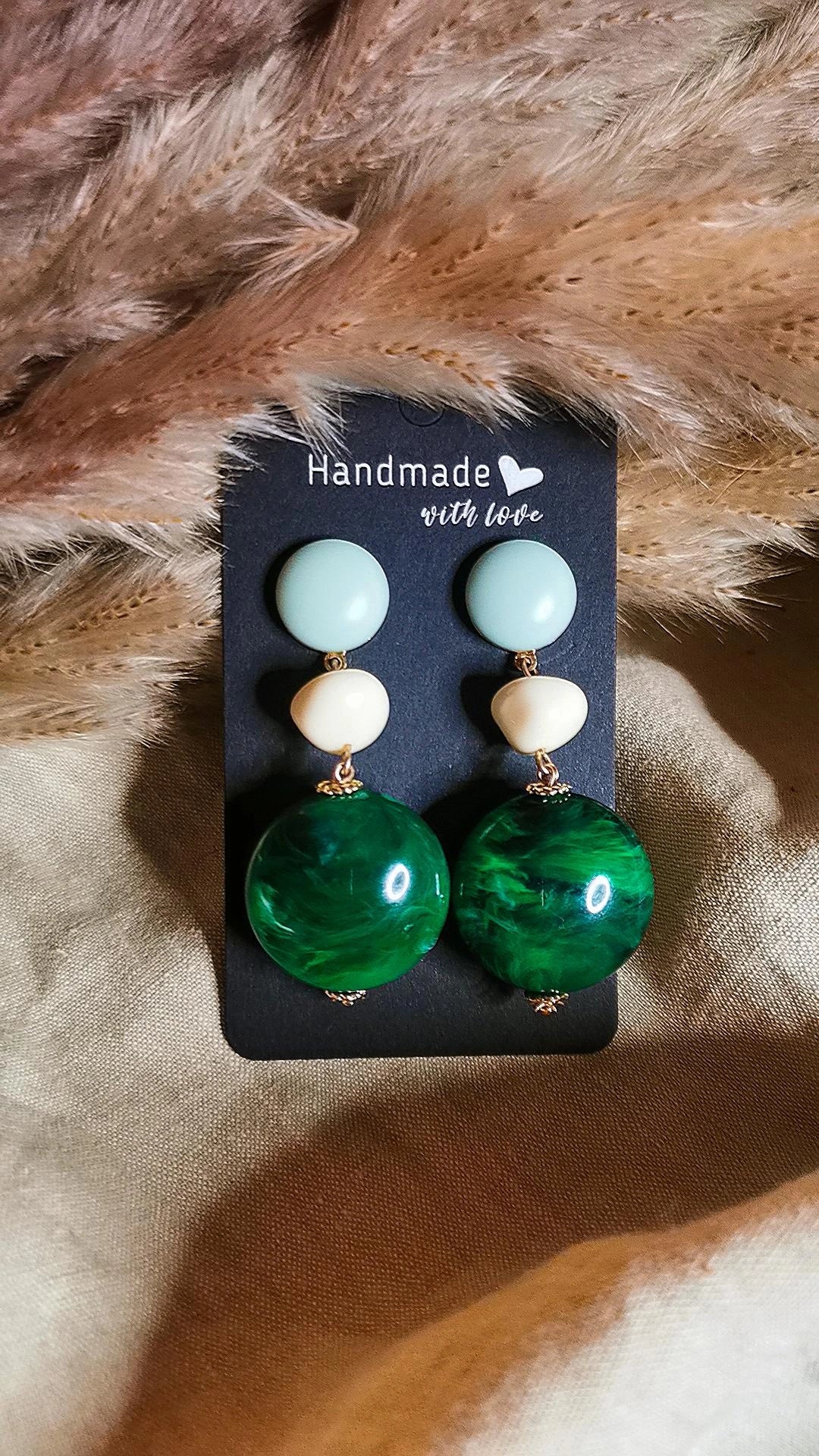 Boucles d'oreilles acrylique "Géraldine"