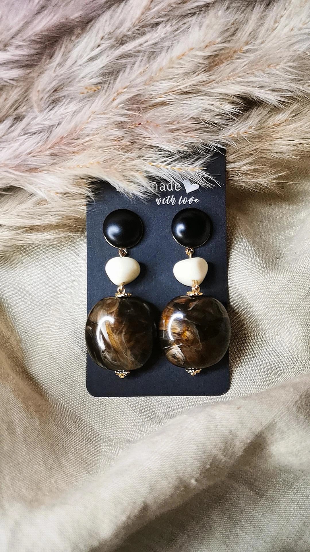 Boucles d'oreilles acrylique "Geraldine"